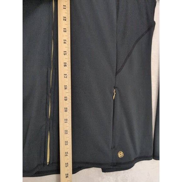 Lilly Pulitzer Tennison Luxletic Jacket Womens XL Black Full Zip Athletic Gym - Picture 14 of 14